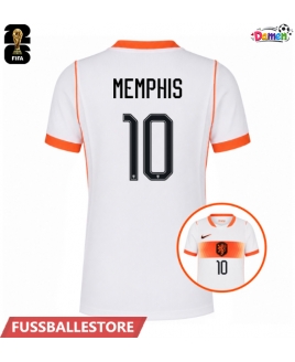 Günstige Niederlande Memphis Depay #10 Auswärtstrikot Damen WM 2026 Kurzarm